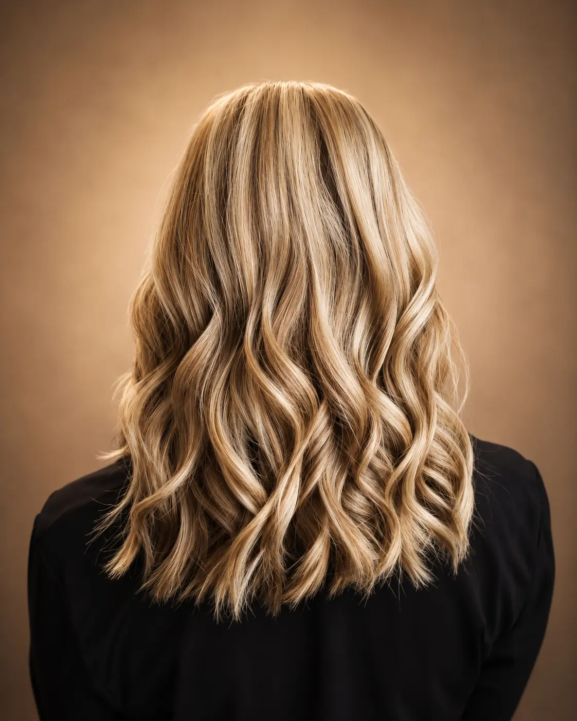 Beachy blonde balayage waves